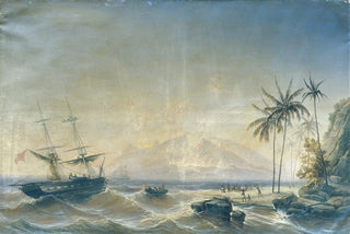 Josef Carl Berthold Pttner - Kriegsschiff vor den Sdseeinseln.webp