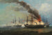Laivastotaistelu Helgolandissa 9. toukokuuta 1864 - Josef Carl Berthold Püttner — näkymä teoksesta