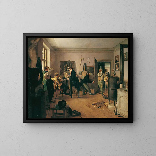 La salle des scolaires - Josef Danhauser — kehystetty taideteos seinällä