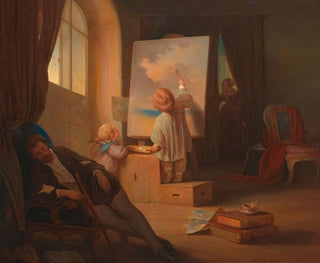Le peintre endormi - Josef Danhauser — näkymä teoksesta