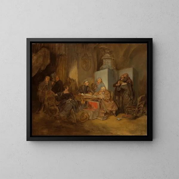L'Ouverture du testament II - Josef Danhauser — kehystetty taideteos seinällä