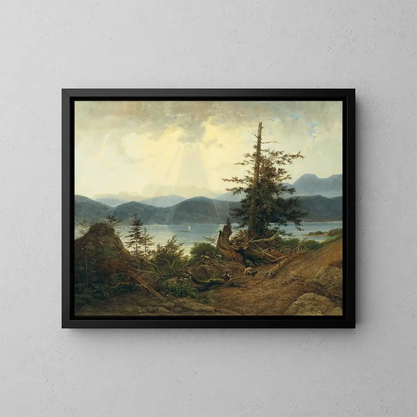 Scène à Attersee - Josef Feid — kehystetty taideteos seinällä