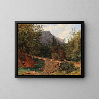 Josef Feid - The Bridge by the Rettenbach Mill in Bad Ischl.webp