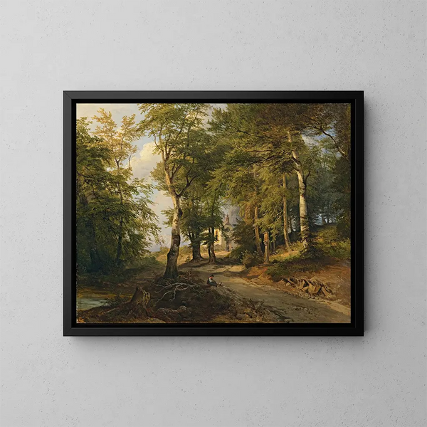 Chapelle dans les bois - Josef Höger — kehystetty taideteos seinällä