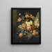 Nature morte avec tulipes, roses et fruits - Josef Holstayn — kehystetty taideteos seinällä