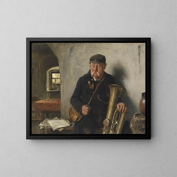 Le joueur de tuba - Josef Kinzel — kehystetty taideteos seinällä
