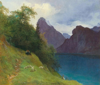 Josef Schwemminger - Partie zwischen Ebensee und Traunkirchen mit Blick auf den Traunstein.webp
