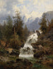 Chasseur à la cascade - Josef Thoma — näkymä teoksesta