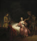 Joseph syytetty Potifarin vaimolta - Rembrandt van Rijnin seuraaja — näkymä teoksesta