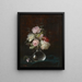 Bouquet de fleurs dans un vase en verre reflétant la fenêtre de l'atelier de l'artiste - Joseph Eugène Gilbault — kehystetty taideteos seinällä