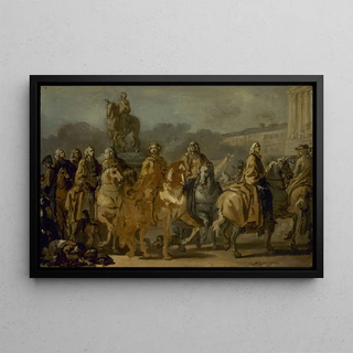 JosephMarie Vien - Inauguration de la statue de Louis XV sur la place du mme nom par le corps de la Ville de Paris le 20 juin 1763.webp