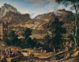 L'Oberland bernois - Joseph Anton Koch — näkymä teoksesta