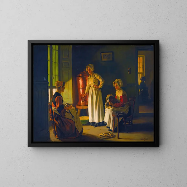 Les Polisseuses - Joseph Bail — kehystetty taideteos seinällä
