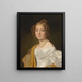 Portrait d'une jeune femme en robe blanche - Joseph Bernhardt — kehystetty taideteos seinällä
