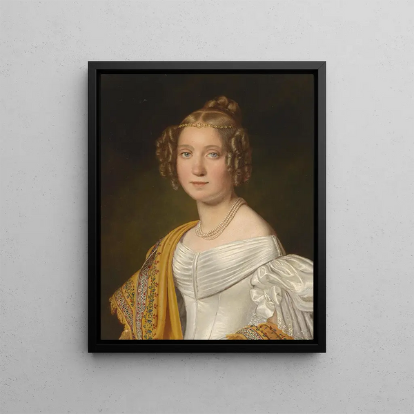 Joseph Bernhardt - Portrait of a young lady in a white dress.webp