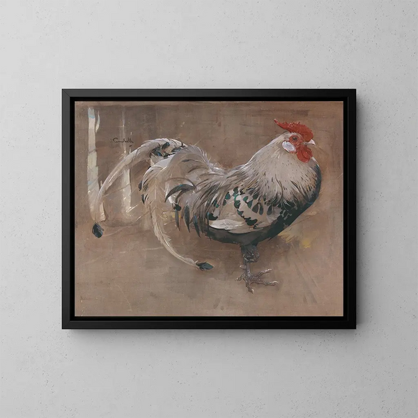 Le coq pailleté - Joseph Crawhall — kehystetty taideteos seinällä