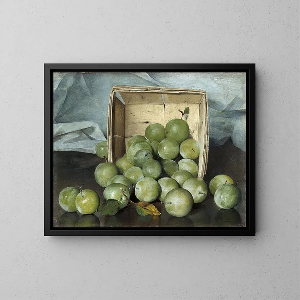 Prunes vertes - Joseph Decker — kehystetty taideteos seinällä