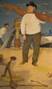 Purjeen kantava kalastaja - Joseph Edward Southall — näkymä teoksesta