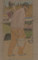 Kalastaja ämpärin kanssa Southwold - Joseph Edward Southall — näkymä teoksesta