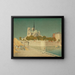 Notre-Dame ja Seine - Joseph Edward Southall — kehystetty taideteos seinällä