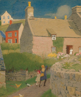 Joseph Edward Southall - The Mill Cottage Harlech North Wales.webp