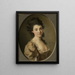 Portrait d'une dame - Joseph Friedrich August Darbes — kehystetty taideteos seinällä