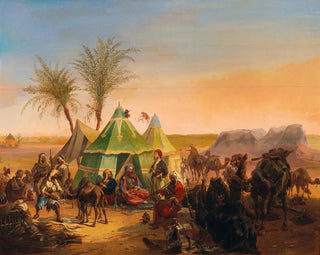 Un campement bédouin - Joseph Heicke — näkymä teoksesta