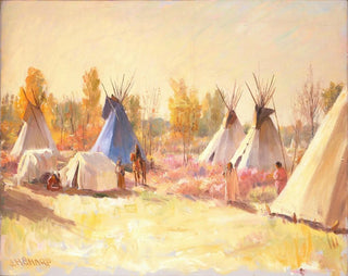 Le Tipi bleu - Joseph Henry Sharp — näkymä teoksesta