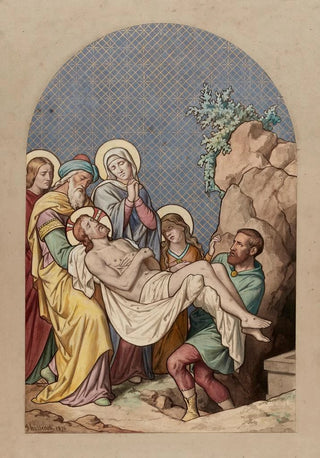 Joseph Hussenot - XIV Jsus est mis au spulcre.webp
