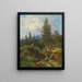 Paysage avec ruisseau forestier et figures décoratives - Joseph Jonas — kehystetty taideteos seinällä