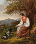 Bergère se reposant avec un chien - Joseph Lavos — näkymä teoksesta
