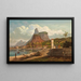 Rio de Janeiro -maalaus Mont Corcovado ja Botafogon lahti - Joseph Lee — kehystetty taideteos seinällä