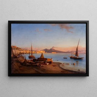 Joseph Magnus Stck - View of Naples with Vesuvius in the Background.webp