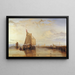 Dortin tai Dordrechtin maalaus Postilaiva Dort Rotterdamista uponnut - Joseph Mallord William Turner — kehystetty taideteos seinällä