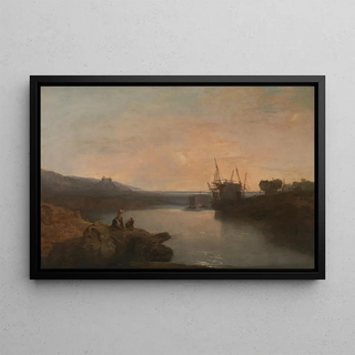Joseph Mallord William Turner - Harlech Castle from Tygwyn Ferry Summers Evening Twilight.webp