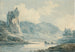 Rocher d'Ilam, Dovedale, Derbyshire - Joseph Mallord William Turner — näkymä teoksesta