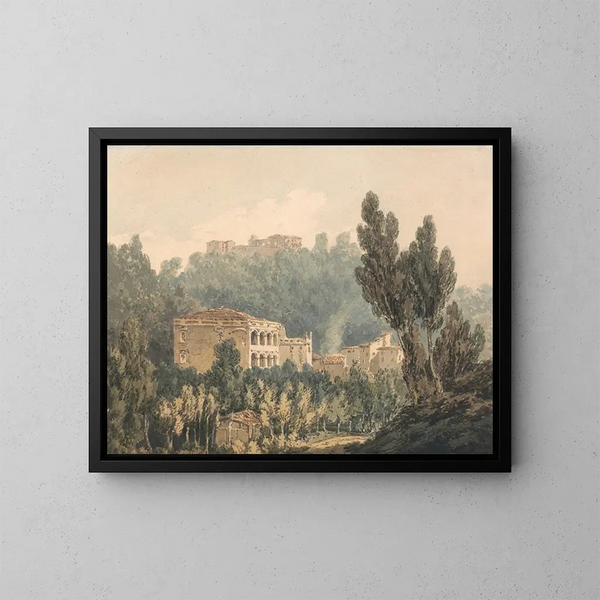 Laaksossa lähellä Vietriä - Joseph Mallord William Turner — kehystetty taideteos seinällä