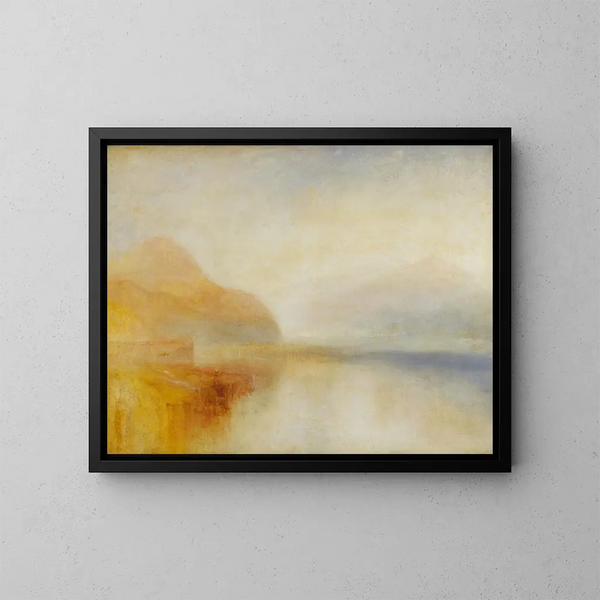 Le port d'Inverary, Loch Fyne, le matin - Joseph Mallord William Turner — kehystetty taideteos seinällä