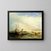 Kalastuksen heittokalastuksesta Hastingsin edustalla - Joseph Mallord William Turner — kehystetty taideteos seinällä