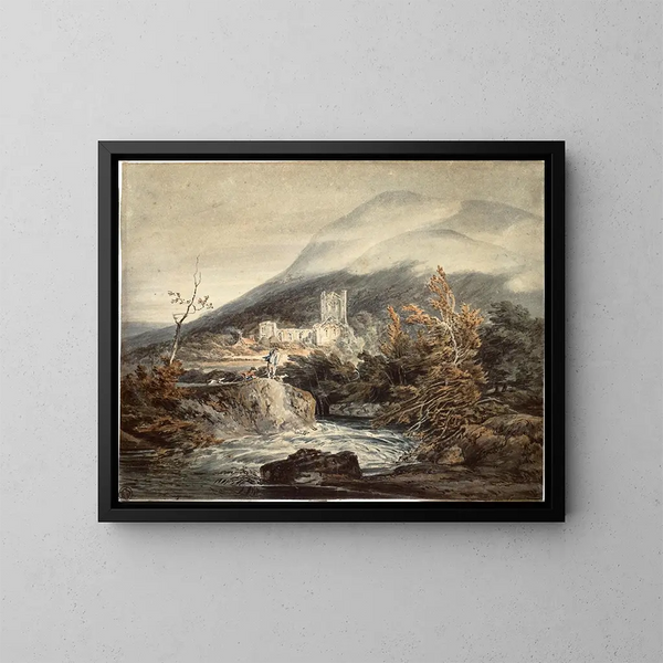 Abbaye de Llanthony, Monmouthshire - Joseph Mallord William Turner — kehystetty taideteos seinällä