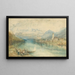 Näkymä Thun-järvelle vastapäätä Scherzligeniä, jossa Schadau-linna ja kaukana Niesen, Sveitsi - Joseph Mallord William Turner — kehystetty taideteos seinällä