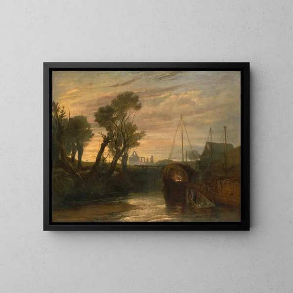 Newarkin luostarista - Joseph Mallord William Turner — kehystetty taideteos seinällä
