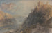 Rheinfels-maalaus, näkymä Katzin ja Gourhausenin suuntaan - Joseph Mallord William Turner — näkymä teoksesta