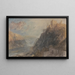 Rheinfels-maalaus, näkymä Katzin ja Gourhausenin suuntaan - Joseph Mallord William Turner — kehystetty taideteos seinällä