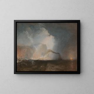La grotte de Fingal à Staffa - Joseph Mallord William Turner — kehystetty taideteos seinällä