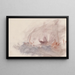 Le Carnet de croquis de la Manche 37 - Joseph Mallord William Turner — kehystetty taideteos seinällä