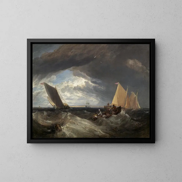 Le confluent de la Tamise et du Medway - Joseph Mallord William Turner — kehystetty taideteos seinällä