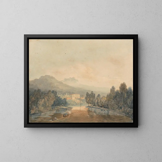 Villa Salviati sur l'Arno - Joseph Mallord William Turner — kehystetty taideteos seinällä