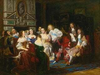Yksi lukukokemus Madame de Sévigné'n luona - Joseph Nicolas Robert-Fleury — näkymä teoksesta
