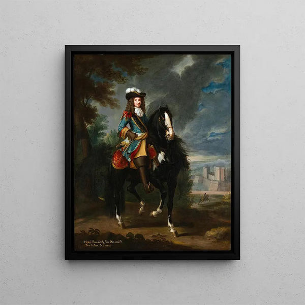 Un portrait équestre d'Henri François de Foix de Candalle - Joseph Parrocel — kehystetty taideteos seinällä
